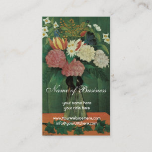 Tarjeta De Visita Flores en un jarrón por Henri Rousseau Floral Vint