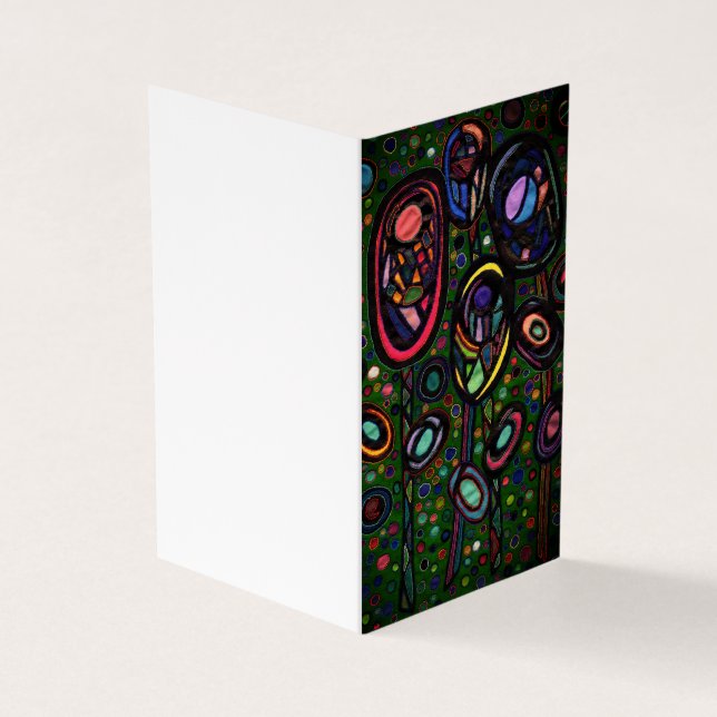 Tarjeta De Visita Flores estampadas (Exterior)