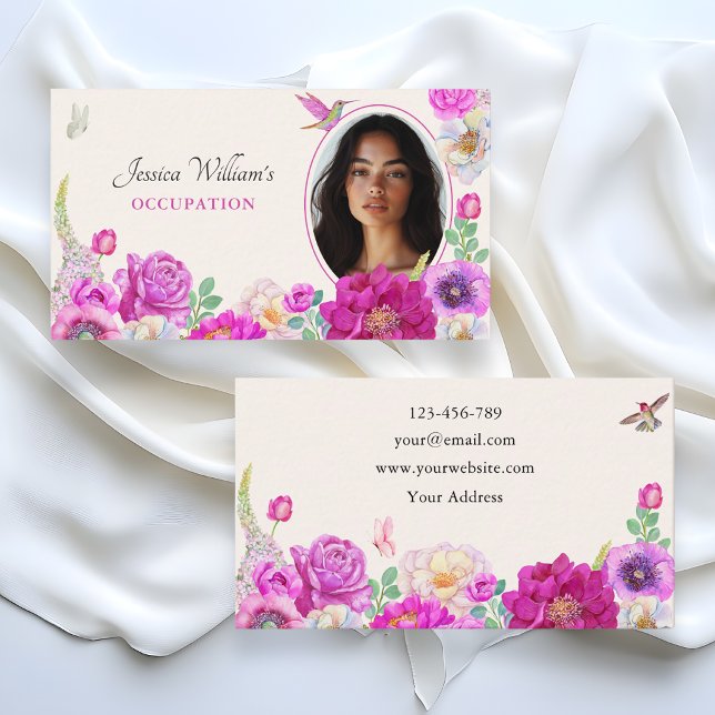 Tarjeta De Visita Flores estéticas foto (Subido por el creador)