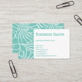 Tarjeta De Visita Flores florales de estilo Art Nouveau Moda Patrón