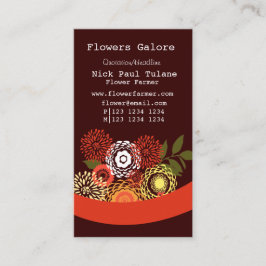 Tarjeta De Visita Flores florales de verano elegantes floridas