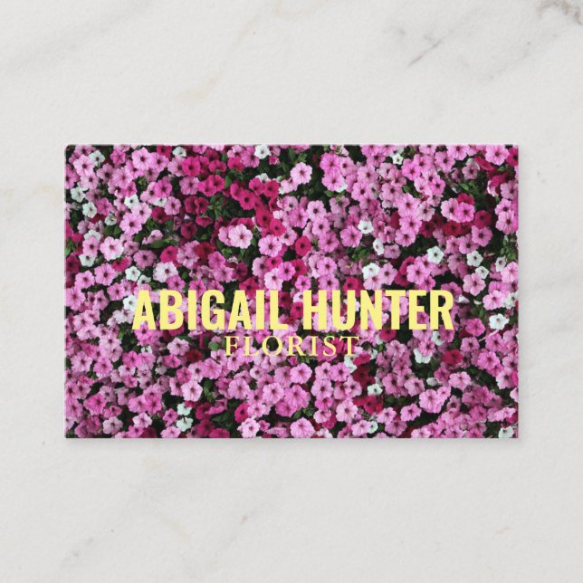 Tarjeta De Visita "Flores florecientes" personalizadas (Reino Unido/ (Anverso)