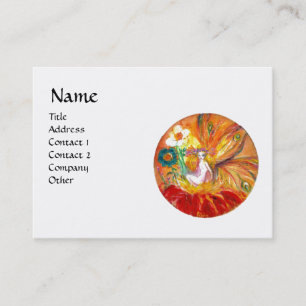 Tarjeta De Visita FLORES FLORES Fantasía Blanca Amarilla Roja