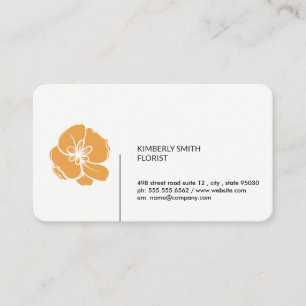Tarjeta De Visita Flores floristas
