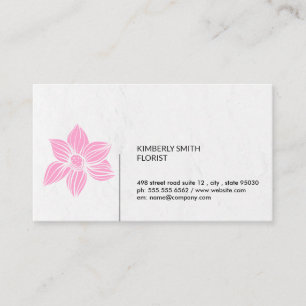 Tarjeta De Visita Flores floristas ilustrativas rosas