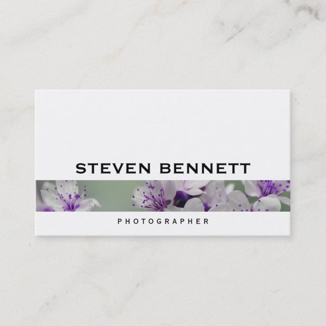 Tarjeta De Visita Flores | Fotografía (Anverso)