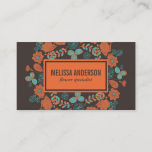 Tarjeta De Visita Flores   Ilustrativo