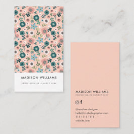 Tarjeta De Visita Flores minimales Elegante Coche de negocios modern