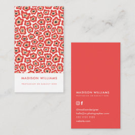 Tarjeta De Visita Flores minimales Elegante Coche de negocios modern