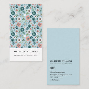 Tarjeta De Visita Flores minimales Elegante Coche de negocios modern