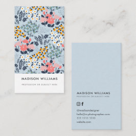 Tarjeta De Visita Flores minimalistas estilizadas modernas