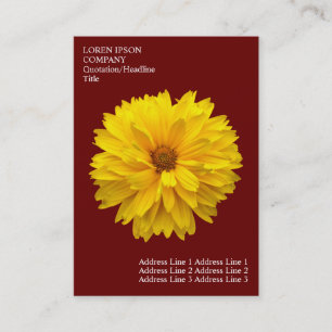 Tarjeta De Visita Flores mínimas - Crisantemo - Marrón profundo