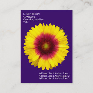 Tarjeta De Visita Flores Mínimas - Flor de Manta - Violeta Profundo