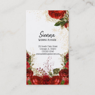 Tarjeta De Visita Flores modernas de Moda de vidrio
