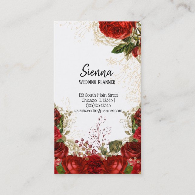 Tarjeta De Visita Flores modernas de Moda de vidrio (Anverso)