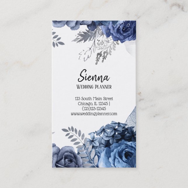 Tarjeta De Visita Flores modernas de Moda de vidrio (Anverso)
