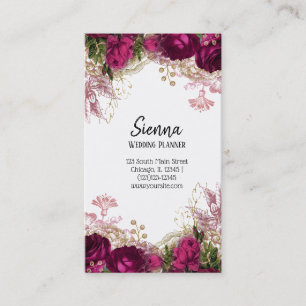 Tarjeta De Visita Flores modernas de Moda de vidrio