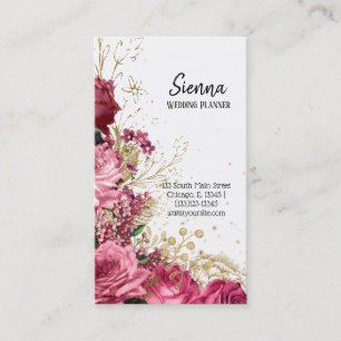 Tarjeta De Visita Flores modernas de Moda de vidrio