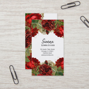 Tarjeta De Visita Flores modernas de Moda de vidrio