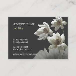 Tarjeta De Visita Flores orientales artísticos Waterlilies de Lotus