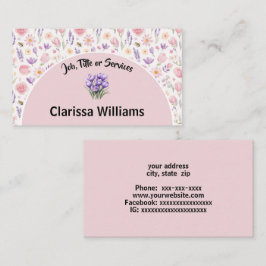 Tarjeta De Visita Flores pastel suaves