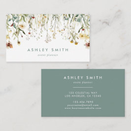 Tarjeta De Visita Flores presionadas