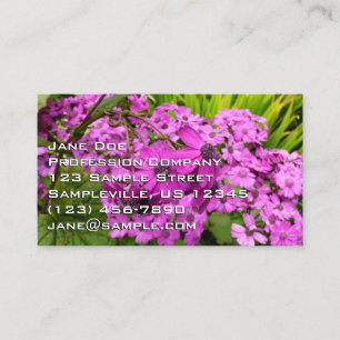 Tarjeta De Visita Flores púrpuras de San Francisco