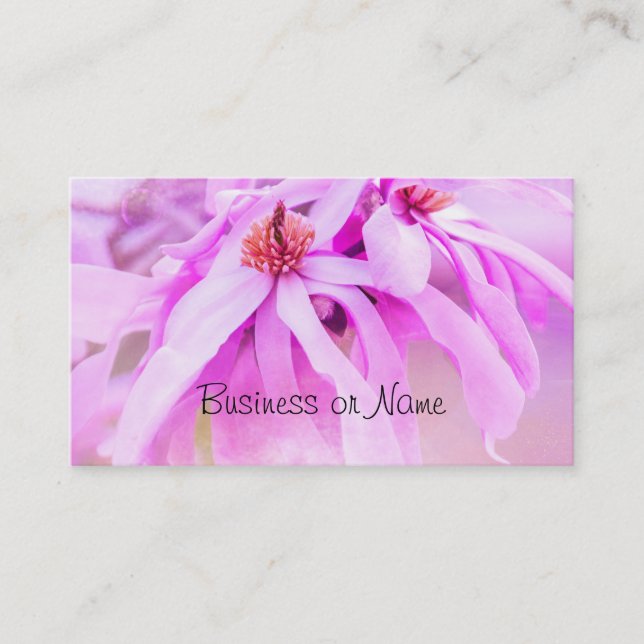 Tarjeta De Visita Flores rosa bonito (Anverso)