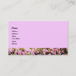 Tarjeta De Visita flores rosadas