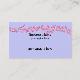 Tarjeta De Visita Flores rosadas