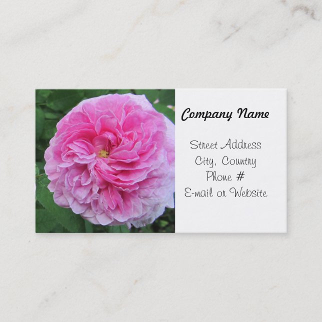 Tarjeta De Visita Flores rosadas elegantes (Anverso)