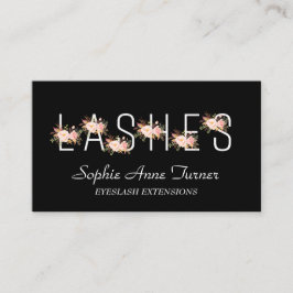 Tarjeta De Visita Flores rosadas modernas Carta Extensiones EyeLash