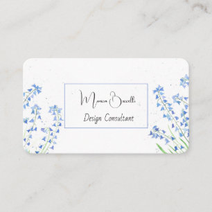 Tarjeta De Visita Flores salvajes Florales Azules