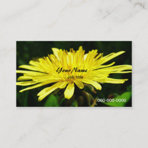 Tarjeta De Visita flores silvestres de diente de león.