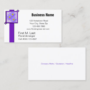 Tarjeta De Visita Flores silvestres enmarcadas