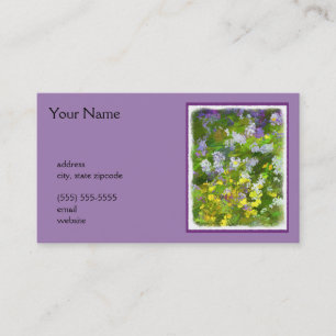 Tarjeta De Visita Flores silvestres Impasto Pintura - Arte de flores