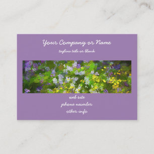 Tarjeta De Visita Flores silvestres Impasto Pintura - Arte de flores