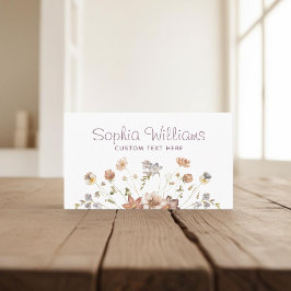 Tarjeta De Visita Flores silvestres rusas románticas