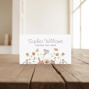 Tarjeta De Visita Flores silvestres rusas románticas