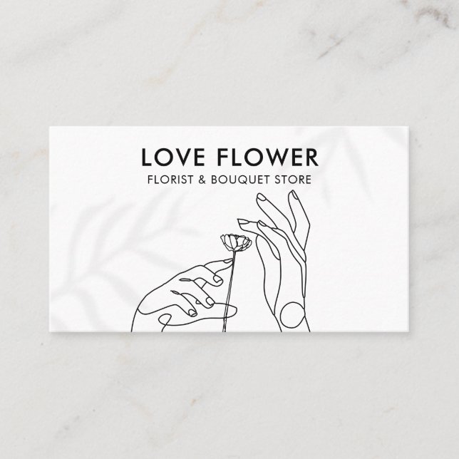 Tarjeta De Visita Flores simples Flores Flores Flores Herbales Apoth (Anverso)