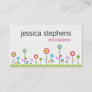 Tarjeta De Visita Flores, simplistas