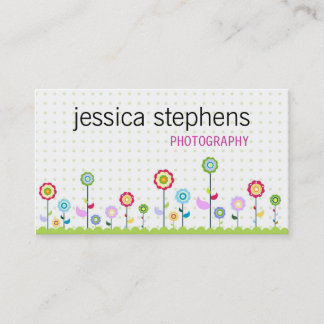 Tarjeta De Visita Flores, simplistas