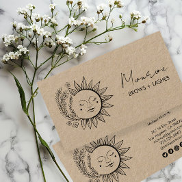 Tarjeta De Visita Flores solaresIcono social elegante de la línea de