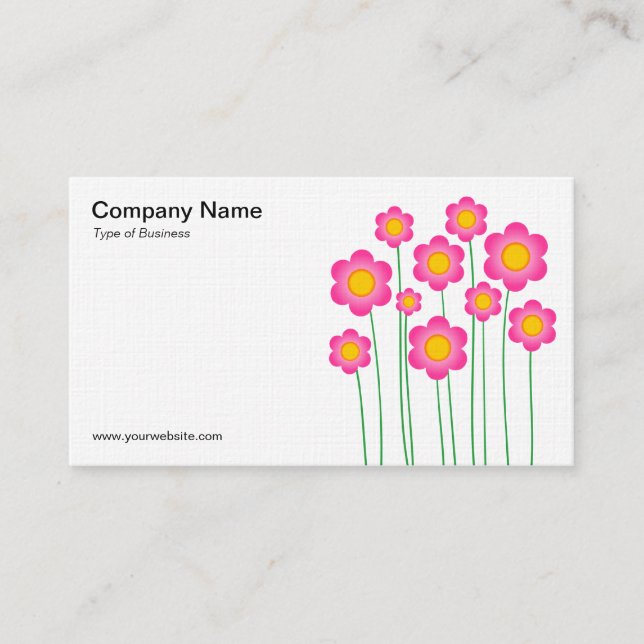 Tarjeta De Visita Flores vectoriales III - (Lino) (Anverso)