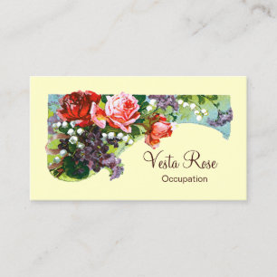 Tarjeta De Visita Flores victorianas - CAMBIO DE COLOR
