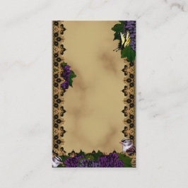 Tarjeta De Visita Flores victorianas y mariposas