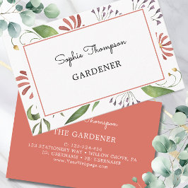Tarjeta De Visita Flores vintage de Boho floral