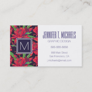 Tarjeta De Visita Flores y colibríes