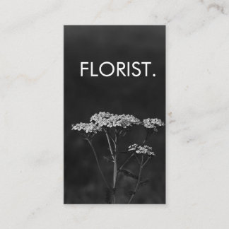 Tarjeta de visita florida con foto elegante