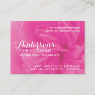Tarjeta de visita florida florista rosa florido